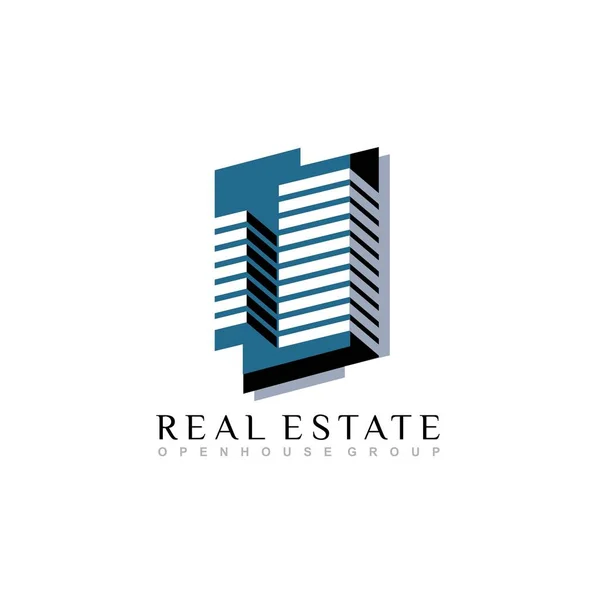 Logo Plantilla Inmobiliaria Apartamento Condominio Casa Alquiler Negocio Marca Marca — Vector de stock