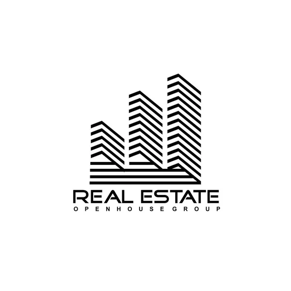 Logo Template Real Estate Apartment Condo House Rental Business Brand — Stock Vector