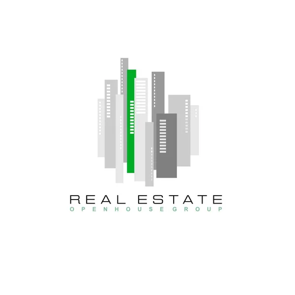 Λογότυπο Πρότυπο Real Estate Διαμέρισμα Διαμερισμάτων Σπιτιού Ενοικίαση Επαγγελματίες Brand — Διανυσματικό Αρχείο