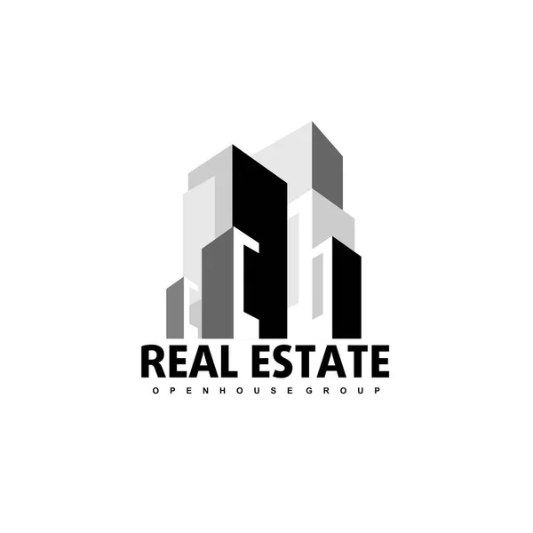 Λογότυπο Πρότυπο Real Estate Διαμέρισμα Διαμερισμάτων Σπιτιού Ενοικίαση Επαγγελματίες Brand — Διανυσματικό Αρχείο