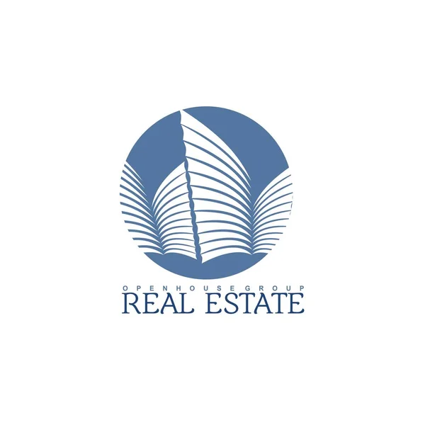 Logo Template Real Estate Apartment Condo House Rental Business Brand — Stock Vector