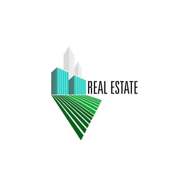 Logo Template Real Estate Apartment Condo House Rental Business Brand — Stock Vector