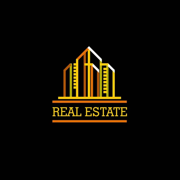 Λογότυπο Πρότυπο Real Estate Διαμέρισμα Διαμερισμάτων Σπιτιού Ενοικίαση Επαγγελματίες Brand — Διανυσματικό Αρχείο