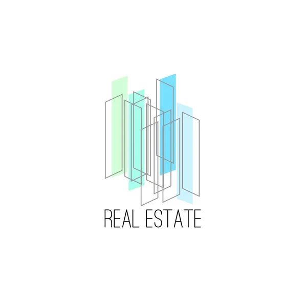Logo Šablona Nemovitostí Byt Byt Dům Pronájem Podnikání Značka Značka — Stockový vektor