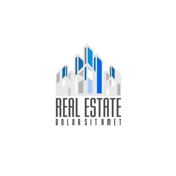 Logo Template Real Estate Apartment Condo House Rental Business Brand — Stock Vector