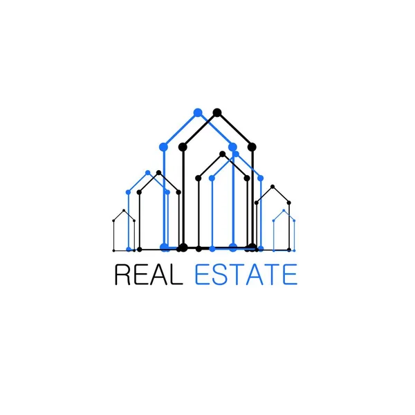 Logo Modelo Imobiliário Apartamento Condomínio Casa Aluguel Negócios Marca Marca —  Vetores de Stock