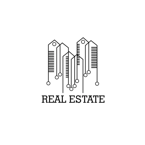 Logo Szablon Nieruchomości Mieszkanie Mieszkania Dom Wynajem Biznes Marka Branding — Wektor stockowy
