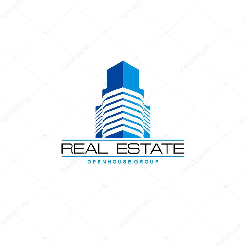 Logo template real estate, apartment, condo, house, rental, business. brand, branding, logotype, company, corporate, identity. Clean, modern and elegant style design