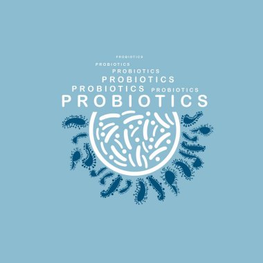 Probiotics logo. Concept of healthy nutrition ingredient for therapeutic purposes. simple flat style trend modern logotype graphic design isolated on white background clipart