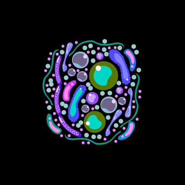 Логотип Пробиотиков Концепция Ингредиента Здорового Питания Лечебных Целях Простой Плоский — стоковый вектор