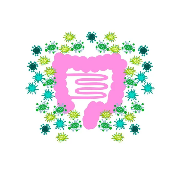 Probiotica Logo Concept Van Gezonde Voeding Ingrediënt Voor Therapeutische Doeleinden — Stockvector
