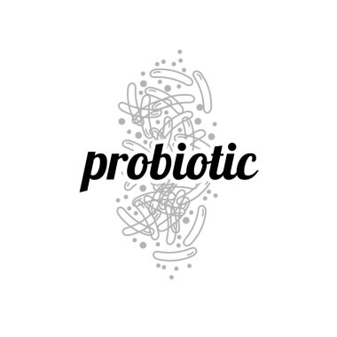Probiotics logo. Concept of healthy nutrition ingredient for therapeutic purposes. simple flat style trend modern logotype graphic design isolated clipart