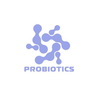 Probiotics logo. Concept of healthy nutrition ingredient for therapeutic purposes. simple flat style trend modern logotype graphic design isolated  clipart
