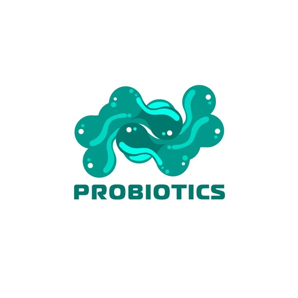 Probiotika Logo Konzept Einer Gesunden Ernährung Für Therapeutische Zwecke Einfach — Stockvektor