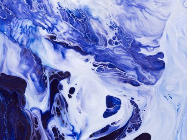 Yaratıcı soyut el boyası arka plan, duvar kağıdı, doku fırça darbeleriyle tuvale akrilik resmin yakın plan bir parçası. Modern sanat. Çağdaş sanat.