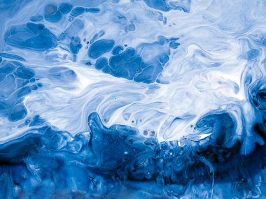 Yaratıcı soyut el boyası arka plan, duvar kağıdı, doku fırça darbeleriyle tuvale akrilik resmin yakın plan bir parçası. Modern sanat. Çağdaş sanat.