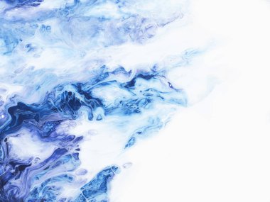 Yaratıcı soyut el boyası arka plan, duvar kağıdı, doku fırça darbeleriyle tuvale akrilik resmin yakın plan bir parçası. Modern sanat. Çağdaş sanat.