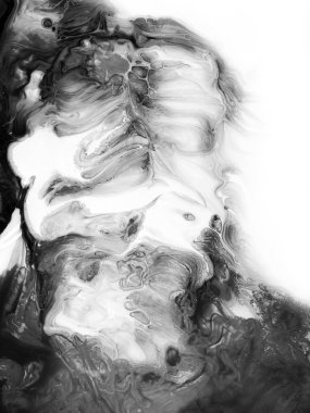 Yaratıcı soyut el boyası arka plan, duvar kağıdı, doku fırça darbeleriyle tuvale akrilik resmin yakın plan bir parçası. Modern sanat. Çağdaş sanat.