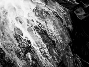 Yaratıcı soyut el boyası arka plan, duvar kağıdı, doku fırça darbeleriyle tuvale akrilik resmin yakın plan bir parçası. Modern sanat. Çağdaş sanat.