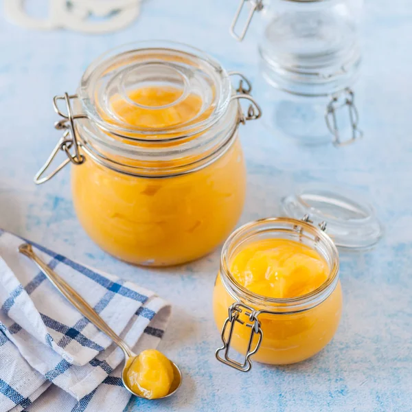Canning Lemon Curd — Stock Photo, Image
