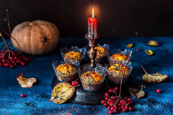 Muffin di zucca di Halloween — Foto Stock