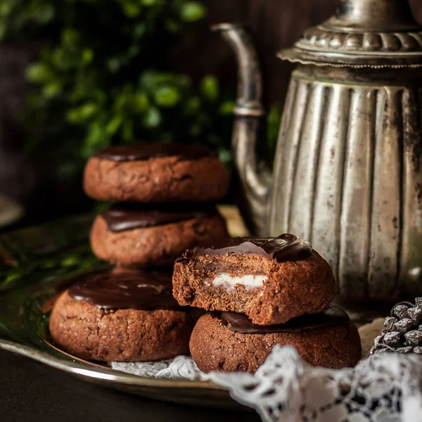 Biscuits au chocolat de Noël — Photo