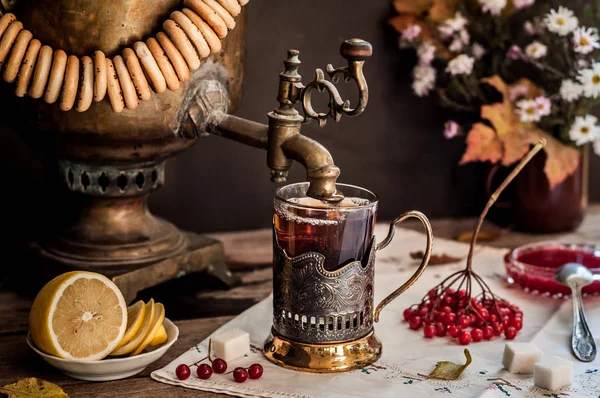 Čaj z samovar — Stock fotografie