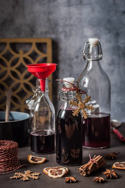 Xarope de vinho de Natal Mulled — Fotografia de Stock