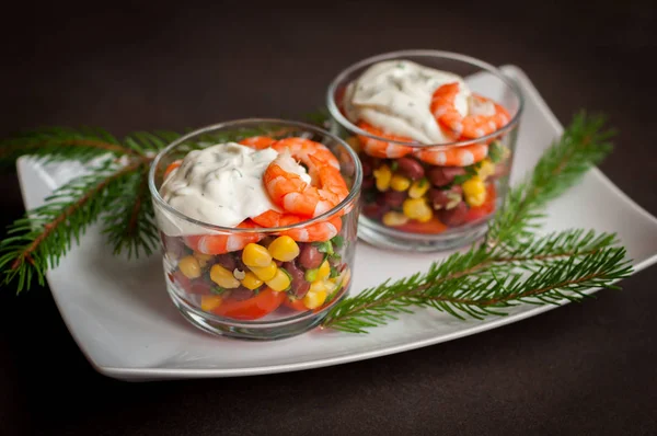 Mexican Prawn Salad with Mayonnaise Dressing