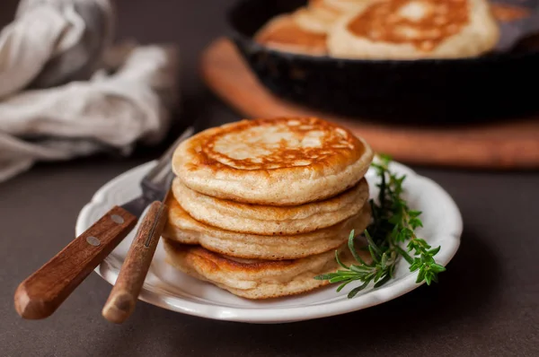 Fluffy Wholemeal Pancakes — Stock Photo, Image