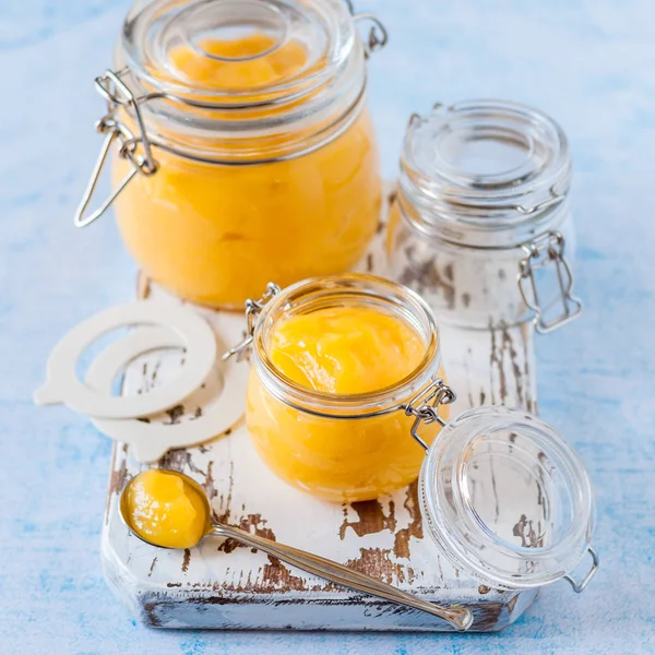 Canning Lemon Curd — Stock Photo, Image