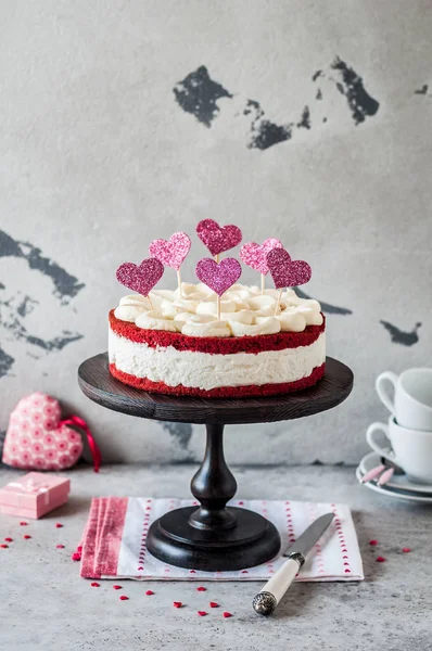 Red Velvet Cheesecake — Stock Photo, Image