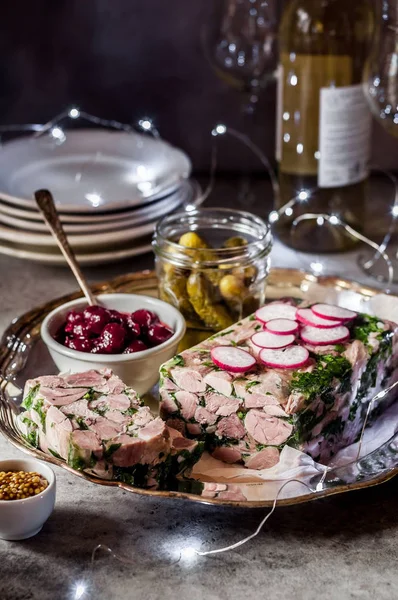 Christmas Ham Hock Terrine — Stock Photo, Image