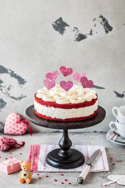 Red Velvet Cheesecake — Stock Photo, Image