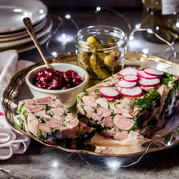 Christmas Ham Hock Terrine — Stock Photo, Image