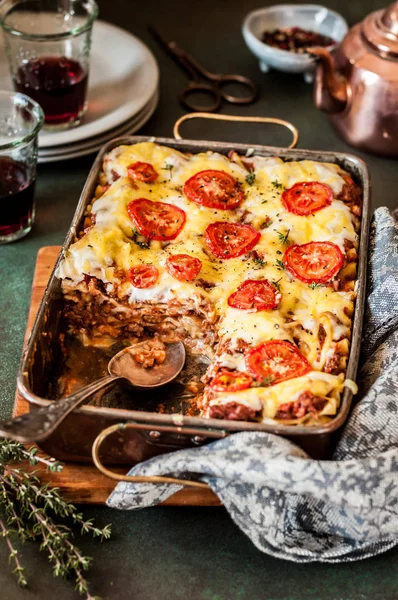 Klasický lasagne Bologés — Stock fotografie