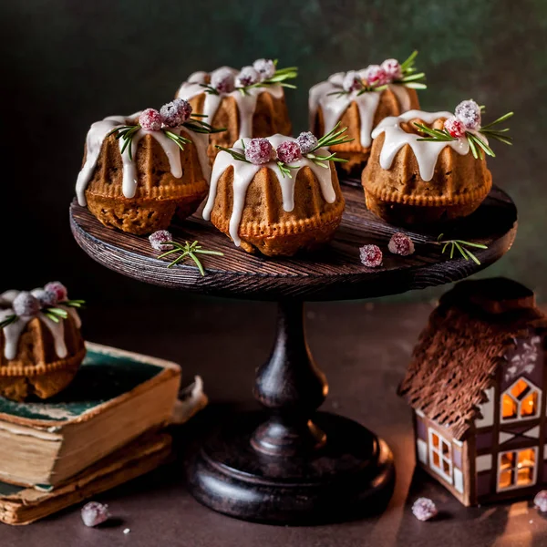 Mini bolos de Natal — Fotografia de Stock