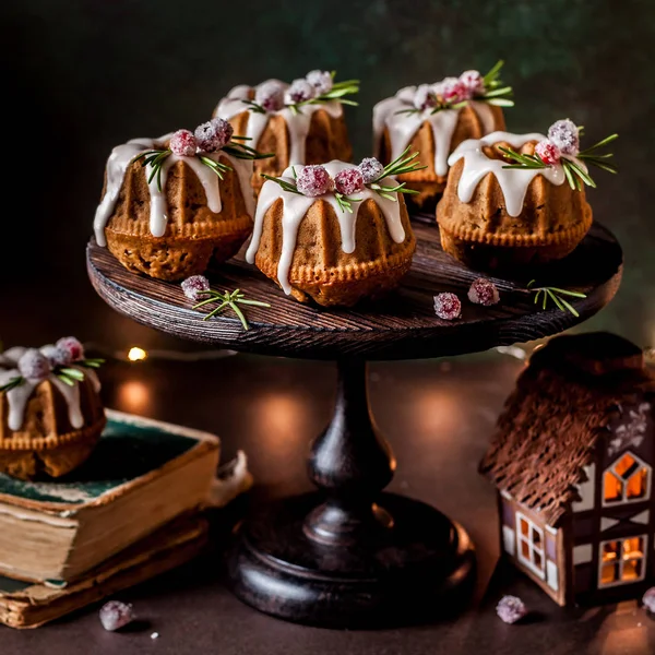 Mini bolos de Natal — Fotografia de Stock