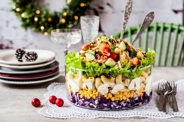 Salade de pâtes de Noël — Photo