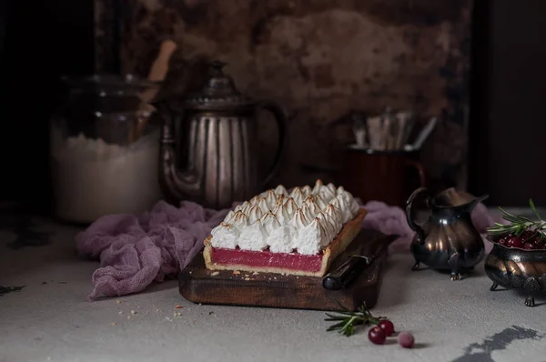 Tarte Meringue aux canneberges — Photo