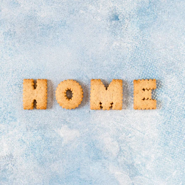 Cracker Arrangiert Als Word Home Kopieren Sie Platz Für Ihren — Stockfoto