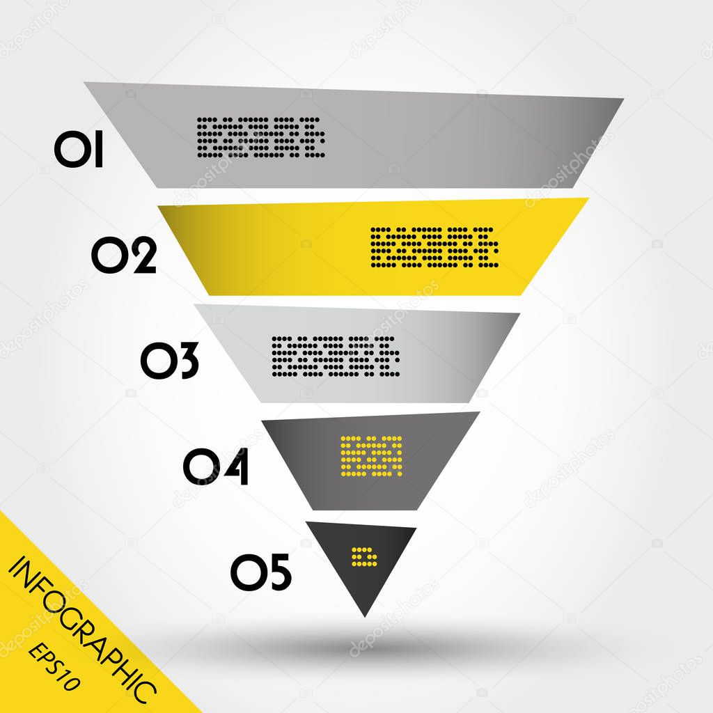 yellow infographic reversed pyramid