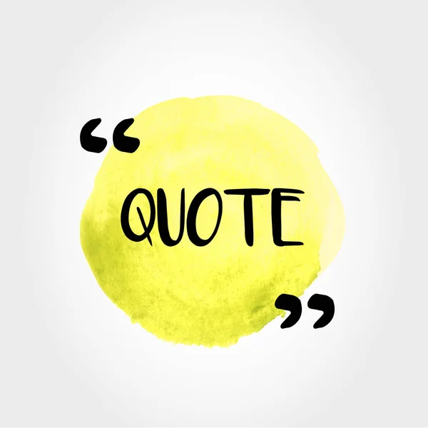 Yellow quote — Stock Vector