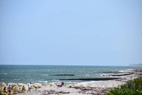 Florida Beach Miami Ocean Blue Water — Zdjęcie stockowe