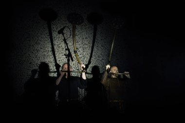 Saint Petersburg, Rusya - 31 Ekim 2018: konser Norveçli grup Wardruna buzdan bir saray Arena.