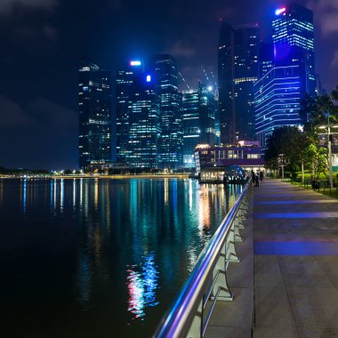 Singapur Marina Bay Finans Merkezi peyzaj