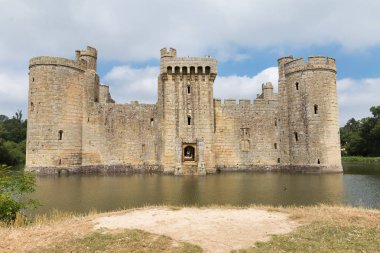 Antik Bodiam kale Sussex İngiltere'de İngiltere'de