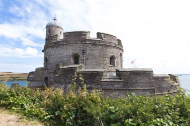 Eski St Mawes kale Cornwall İngiltere'de İngiltere'de