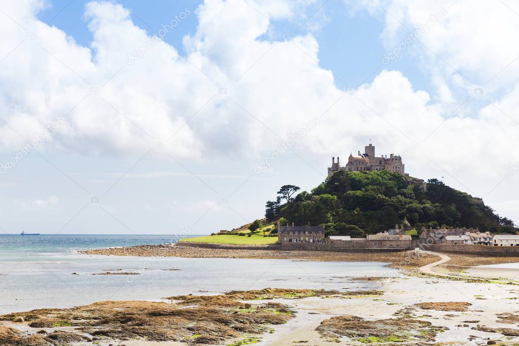 Ancient St Michaels Mount castle in Cornwall England UK