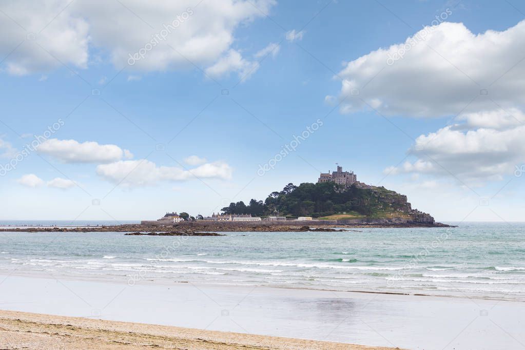 Ancient St Michaels Mount castle in Cornwall England UK